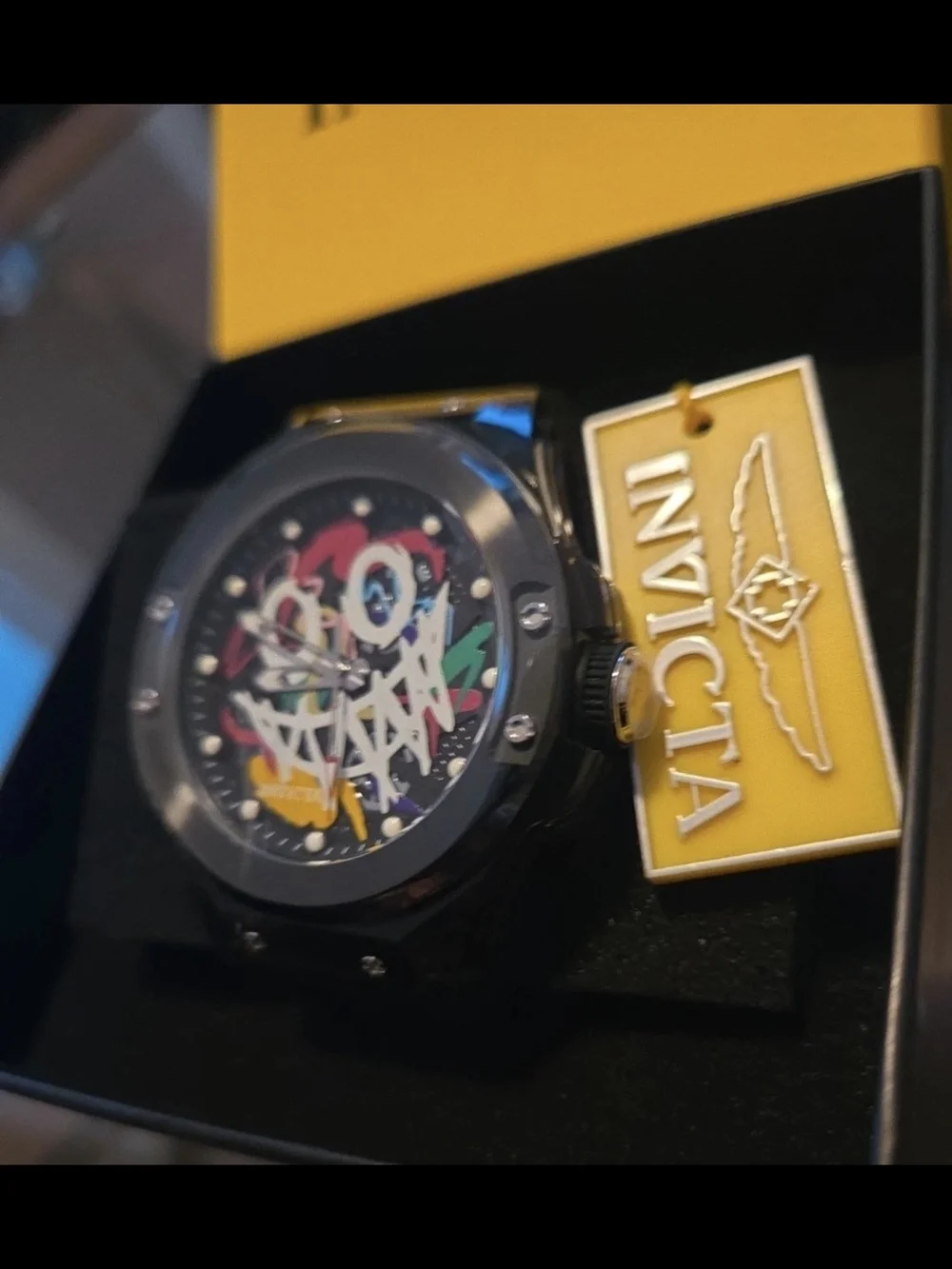 50005 Invicta Sea Base Rogue Graffiti Dial Black Men's Watch 45mm